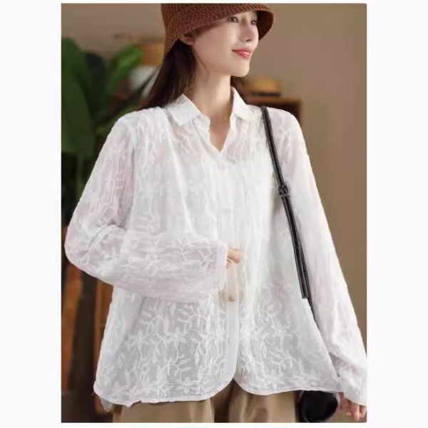 Blouses En Tops | Blouse Geborduurde Bloemen  – Dames Blouses En Tops Blouses En Tops