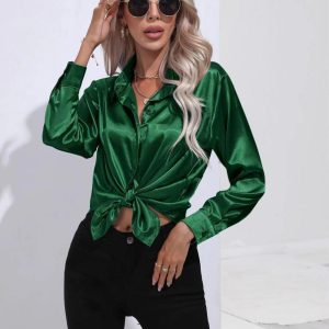 Blouses En Tops | Blouse Met Metallic Look  – Dames Blouses En Tops Blouses En Tops