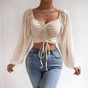 Blouses En Tops | Lange Mouwen Top  – Dames Blouses En Tops Blouses En Tops