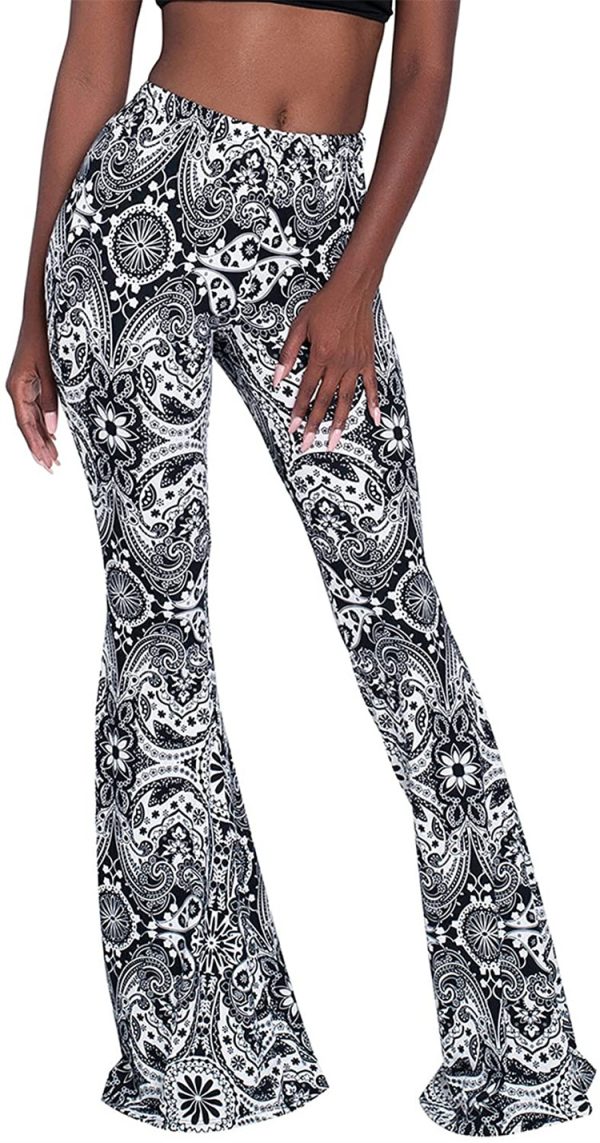 Broeken | Flared Broek Jacquard  – Dames Broeken Broeken