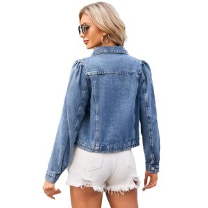 Jassen | Denim Eyelet Jas  – Dames Dames Dames