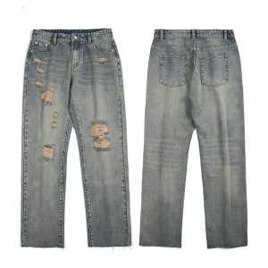 Jeans | Baggy Jeans Met Damaged Details  – Dames Dames Dames