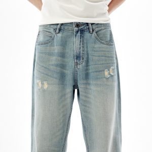 Jeans | Straight Jeans Destroyed  – Heren Heren Heren