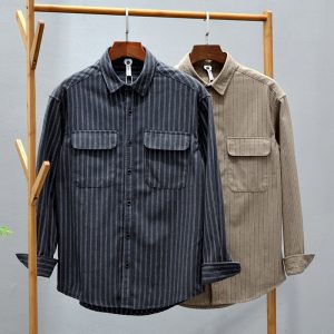 Overshirts | Overshirt Met Strepen  – Heren Heren Heren