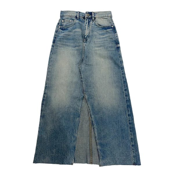 Rokken | Denim Rok Met Split  – Dames Dames Dames