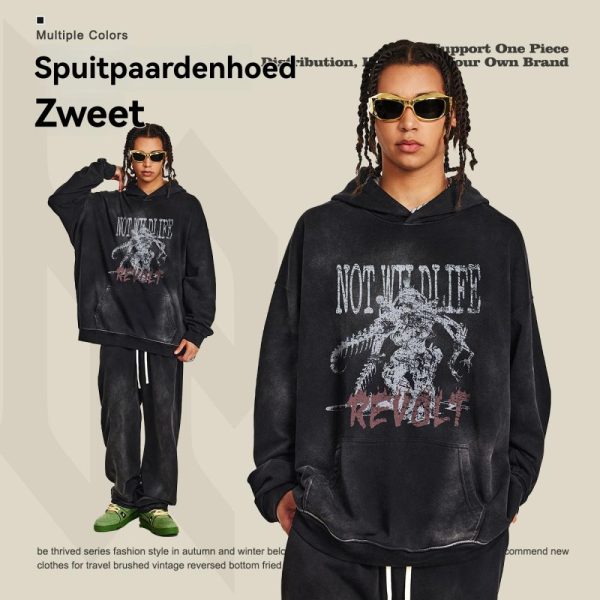 Sweaters En Hoodies | Hoodie Met Print Schorpioen  – Heren Heren Heren