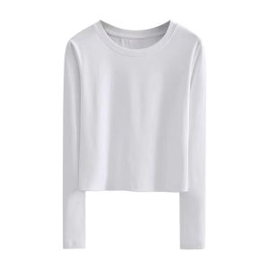 T-Shirts | Basic T-Shirt Met Lange Mouw  – Dames Dames Dames