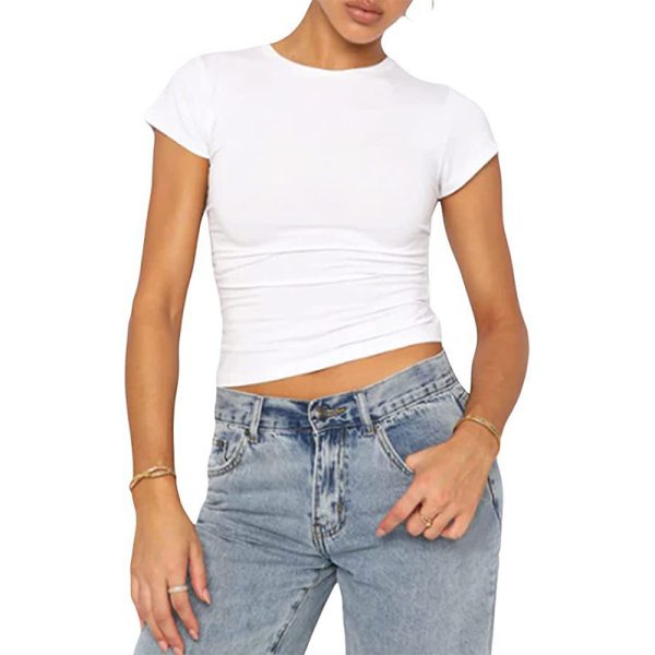 T-Shirts | Cropped T-Shirt Rib  – Dames Dames Dames